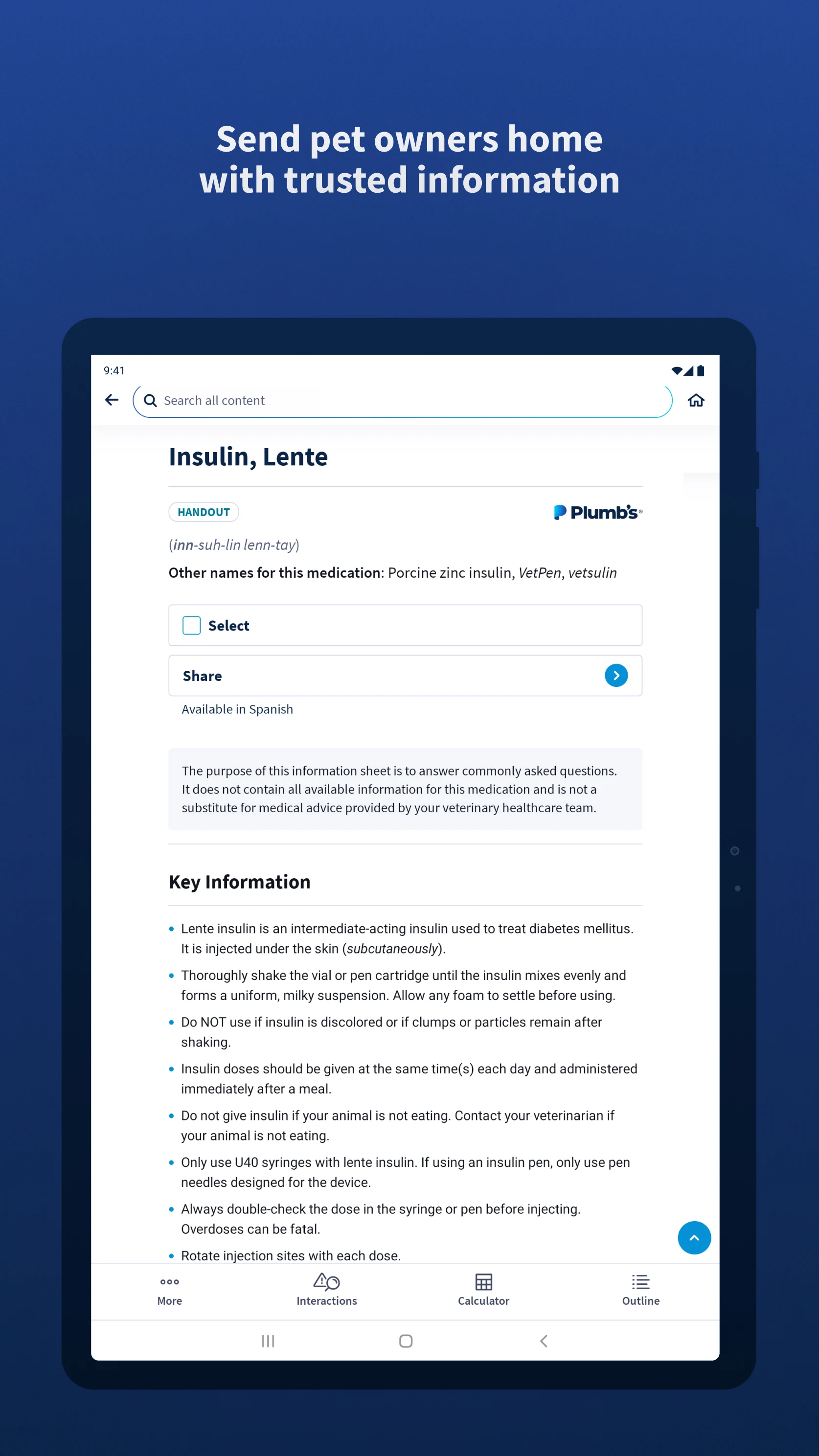 Plumb's | Standards screenshot